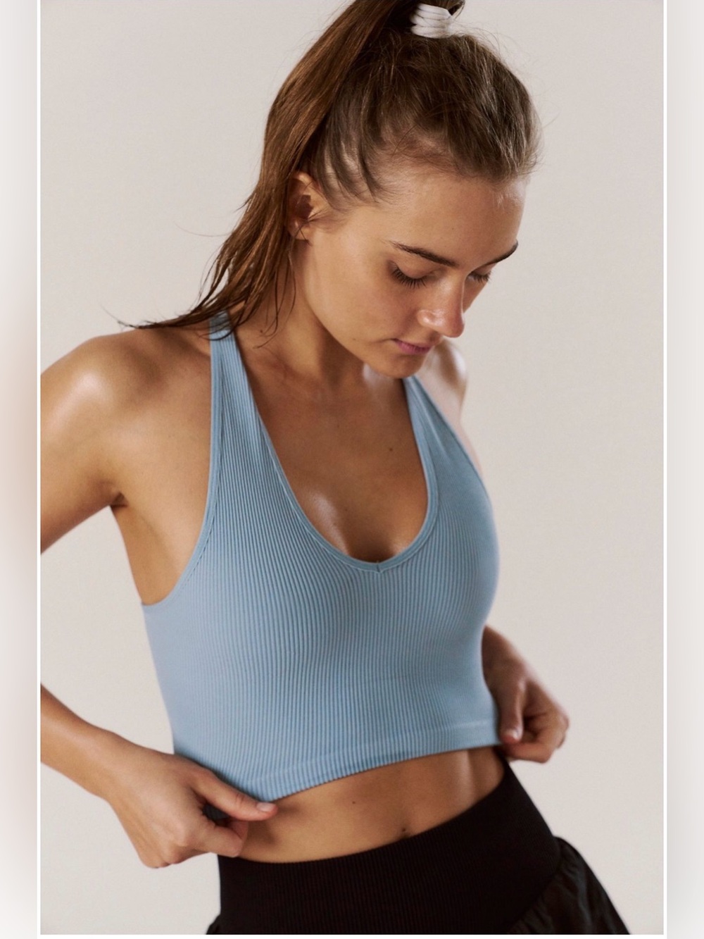 The free throw crop top Ribbed Racerback Bralette size Medium